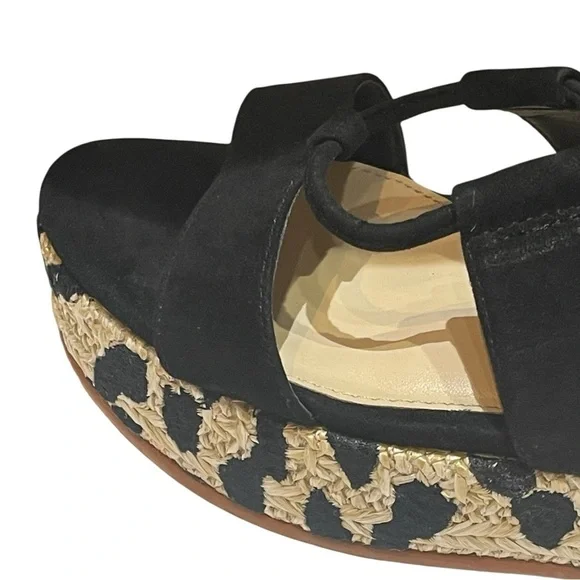 VINCE CAMUTO KELLIA LEOPARD PRINT PLATFORM ESPADRILLE SANDALS SZ 7.5 MED EUC - Picture 3 of 15